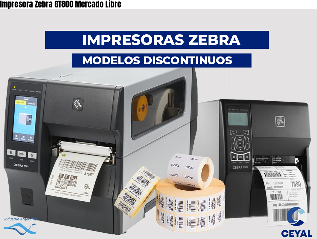 Impresora Zebra GT800 Mercado Libre