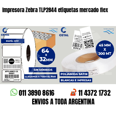 Impresora Zebra TLP2844 etiquetas mercado flex