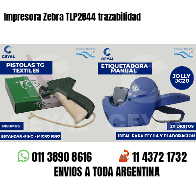 Impresora Zebra TLP2844 trazabilidad