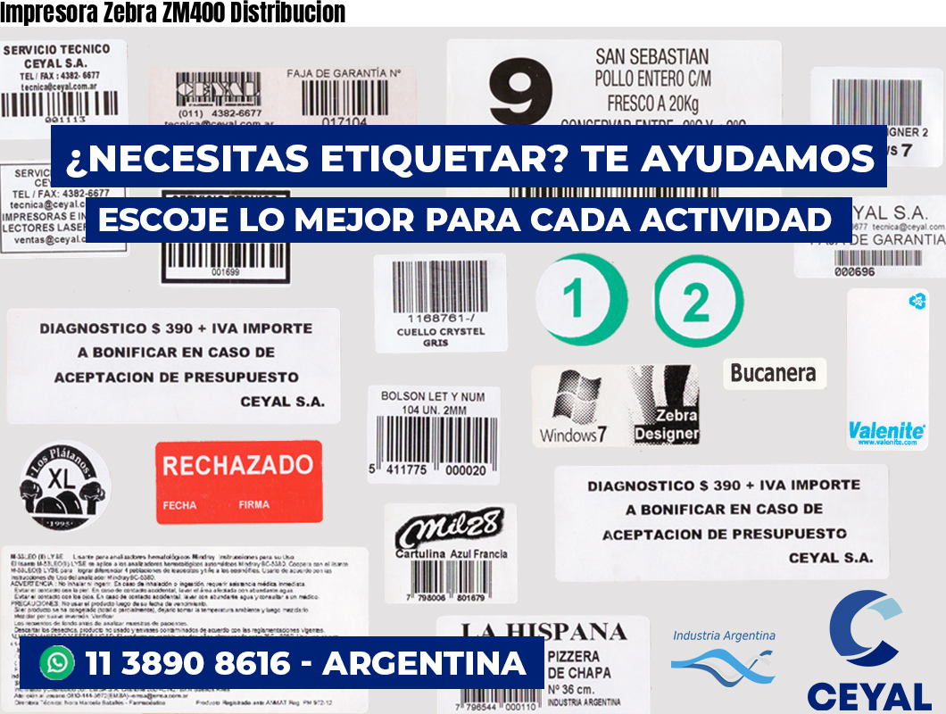 Impresora Zebra ZM400 Distribucion