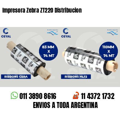 Impresora Zebra ZT220 Distribucion