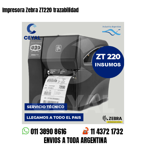 Impresora Zebra ZT220 trazabilidad