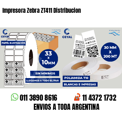 Impresora Zebra ZT411 Distribucion