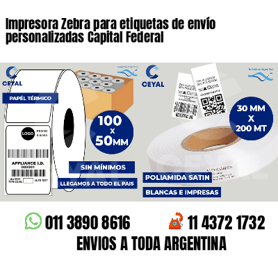 Impresora Zebra para etiquetas de envío personalizadas Capital Federal
