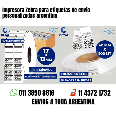 Impresora Zebra para etiquetas de envío personalizadas argentina
