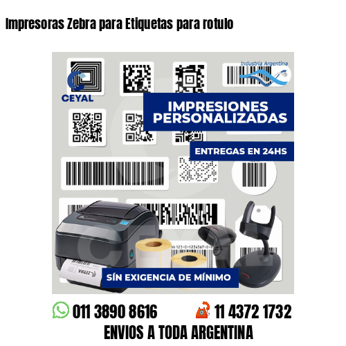 Impresoras Zebra para Etiquetas para rotulo