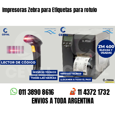 Impresoras Zebra para Etiquetas para rotulo