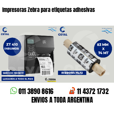Impresoras Zebra para etiquetas adhesivas