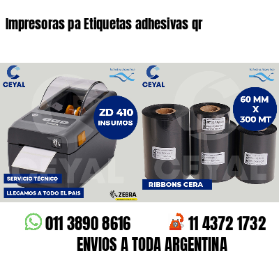 Impresoras pa Etiquetas adhesivas qr
