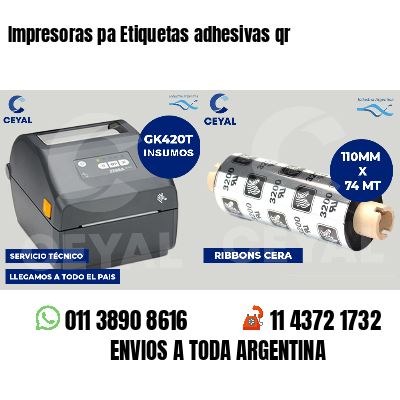 Impresoras pa Etiquetas adhesivas qr