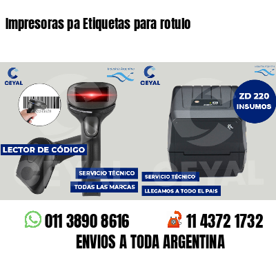 Impresoras pa Etiquetas para rotulo