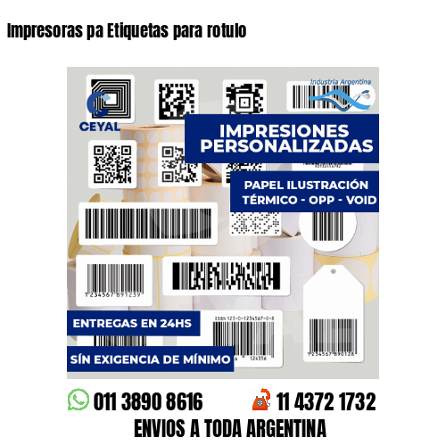 Impresoras pa Etiquetas para rotulo