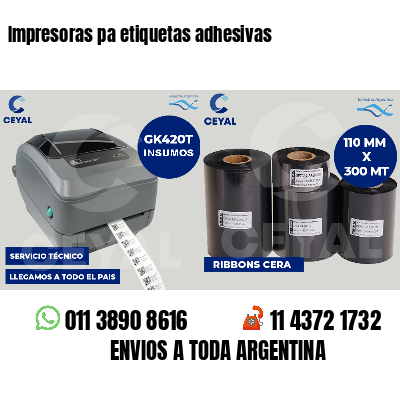 Impresoras pa etiquetas adhesivas