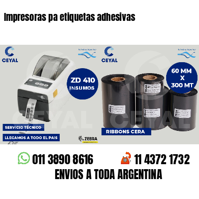 Impresoras pa etiquetas adhesivas