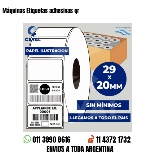 Máquinas Etiquetas adhesivas qr