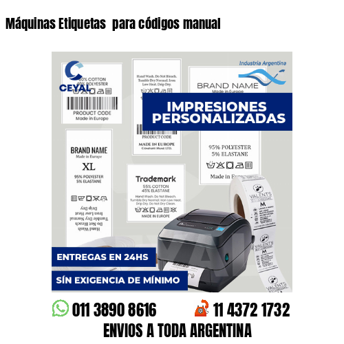 Máquinas Etiquetas  para códigos manual