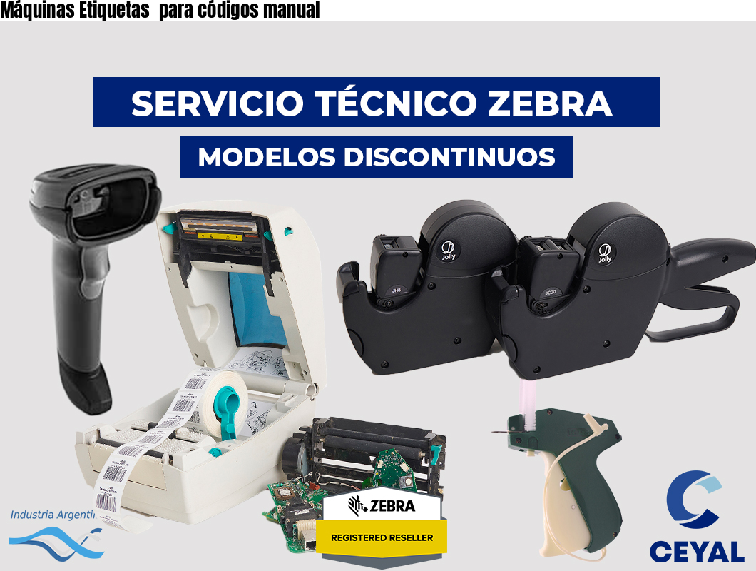 Máquinas Etiquetas para códigos manual