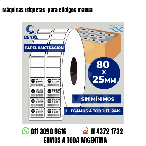 Máquinas Etiquetas  para códigos manual