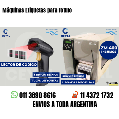 Máquinas Etiquetas para rotulo