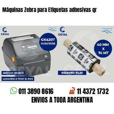 Máquinas Zebra para Etiquetas adhesivas qr
