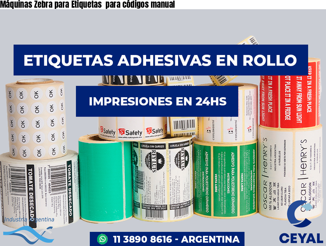Máquinas Zebra para Etiquetas  para códigos manual