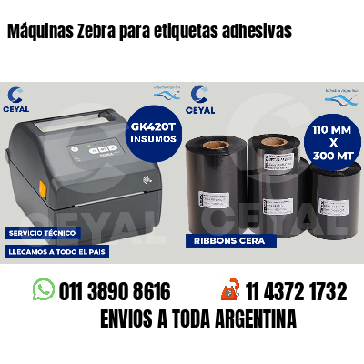 Máquinas Zebra para etiquetas adhesivas