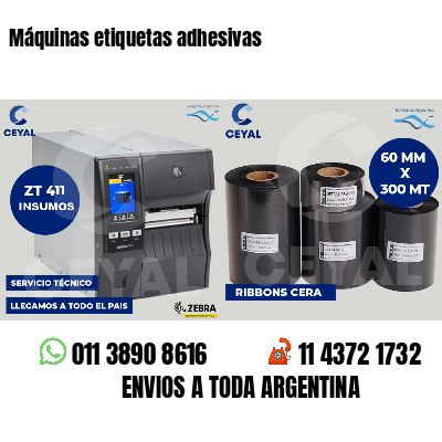 Máquinas etiquetas adhesivas