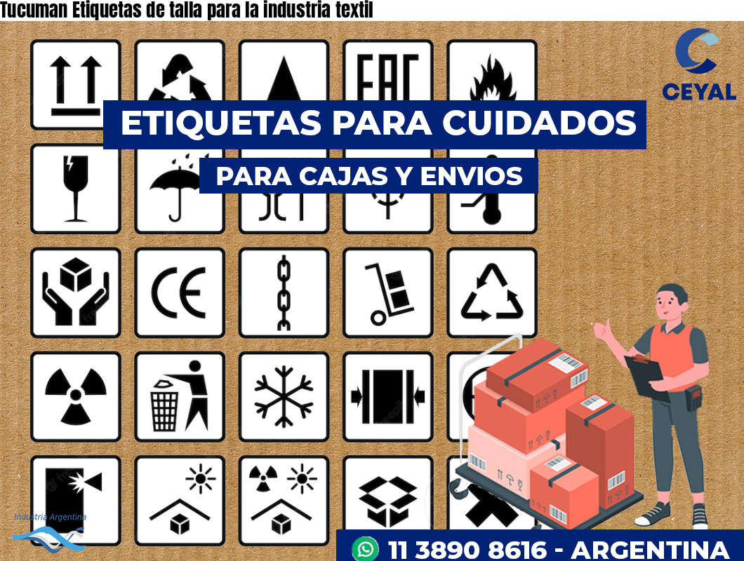 Tucuman Etiquetas de talla para la industria textil