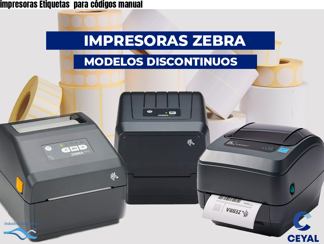 impresoras Etiquetas para códigos manual