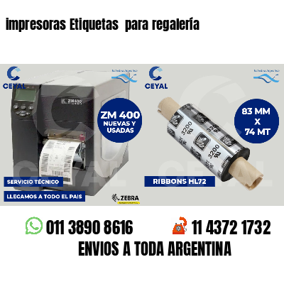 impresoras Etiquetas para regalería
