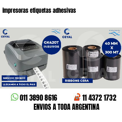impresoras etiquetas adhesivas