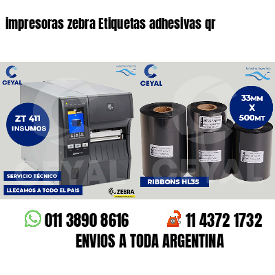 impresoras zebra Etiquetas adhesivas qr