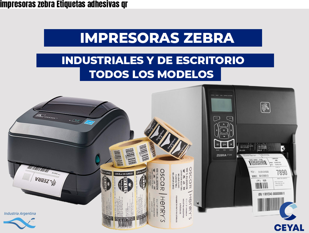 impresoras zebra Etiquetas adhesivas qr