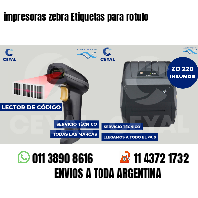 impresoras zebra Etiquetas para rotulo