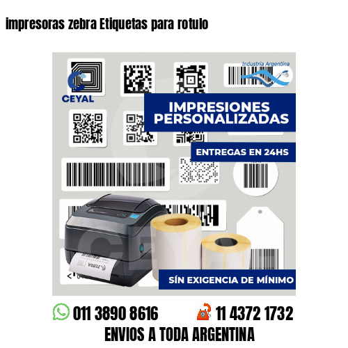 impresoras zebra Etiquetas para rotulo