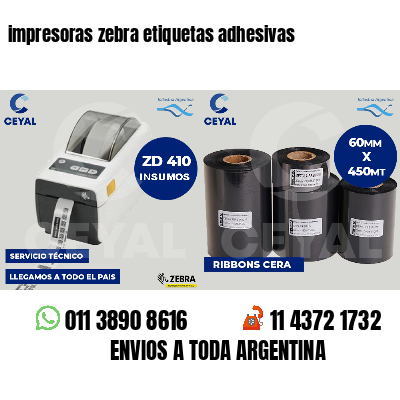 impresoras zebra etiquetas adhesivas