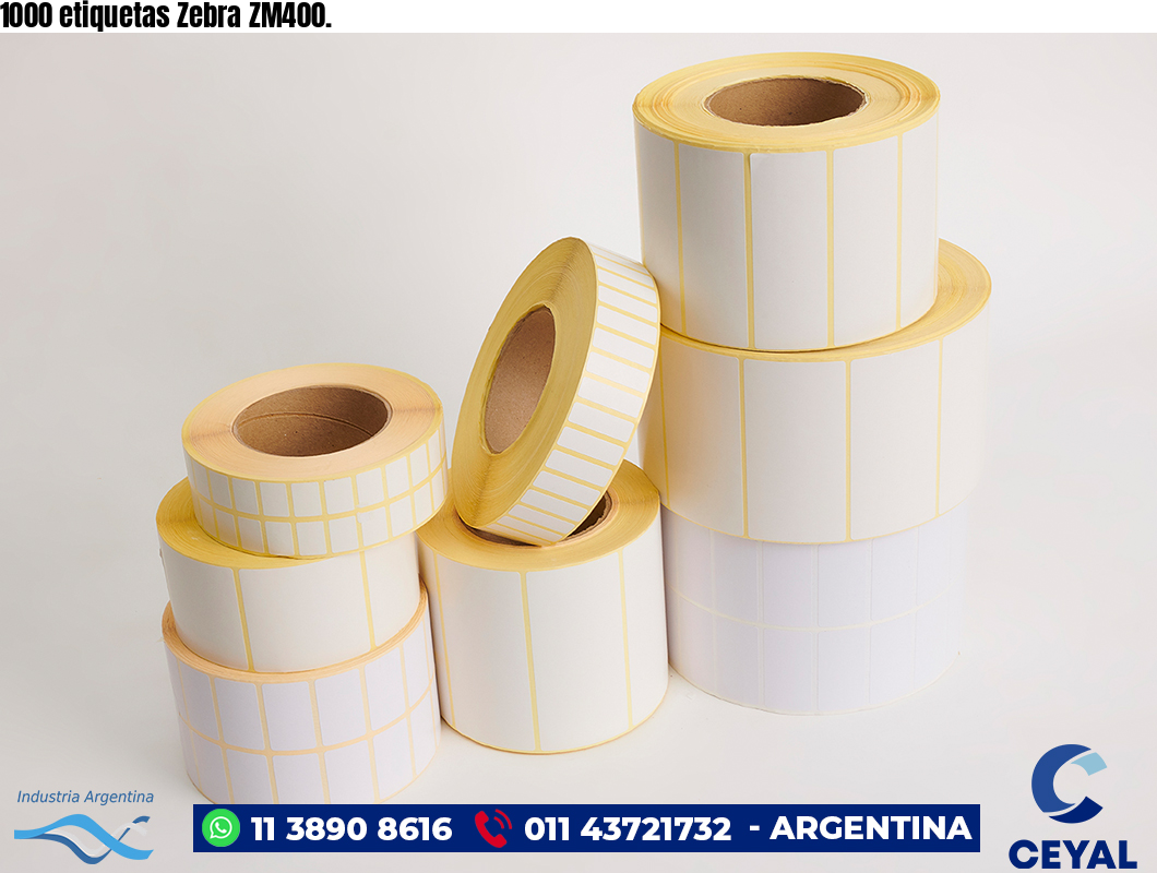 1000 etiquetas Zebra ZM400.
