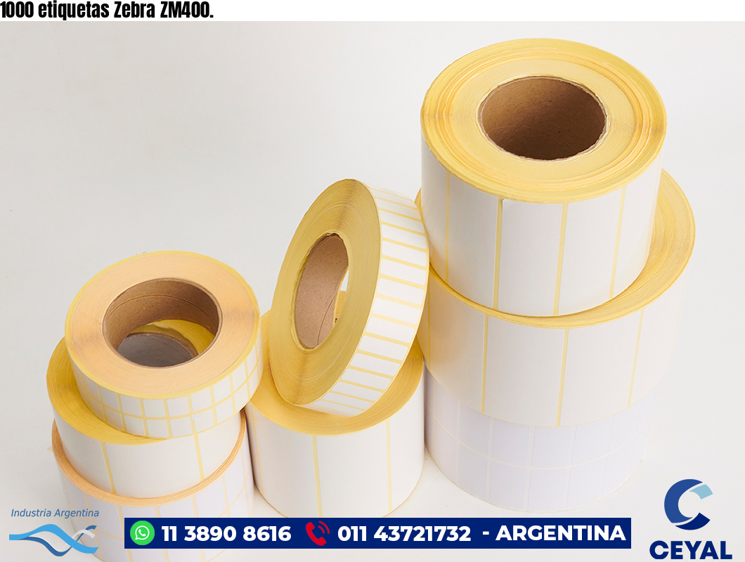 1000 etiquetas Zebra ZM400.