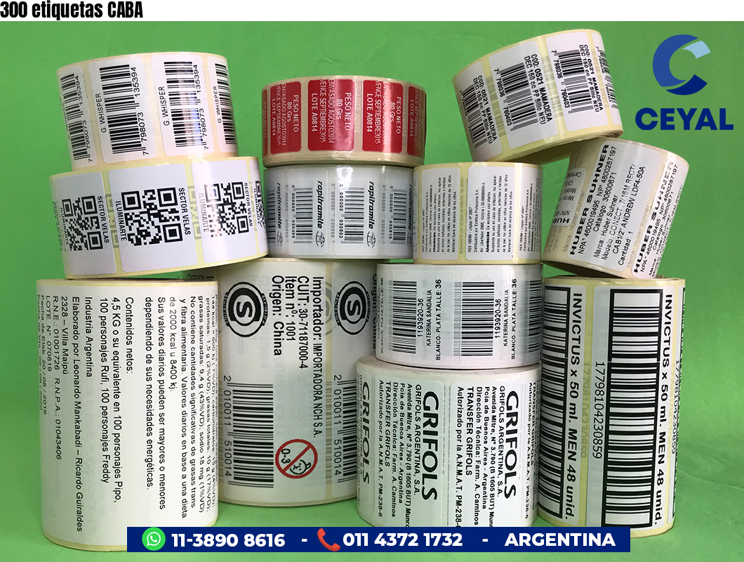 300 etiquetas CABA