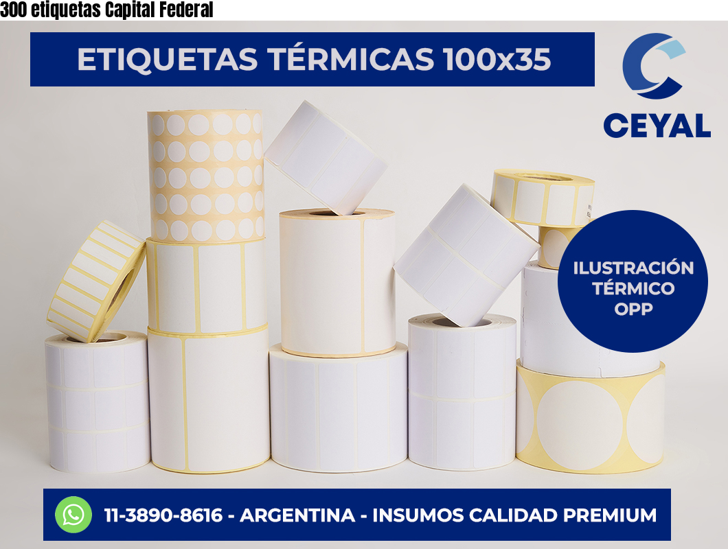 300 etiquetas Capital Federal