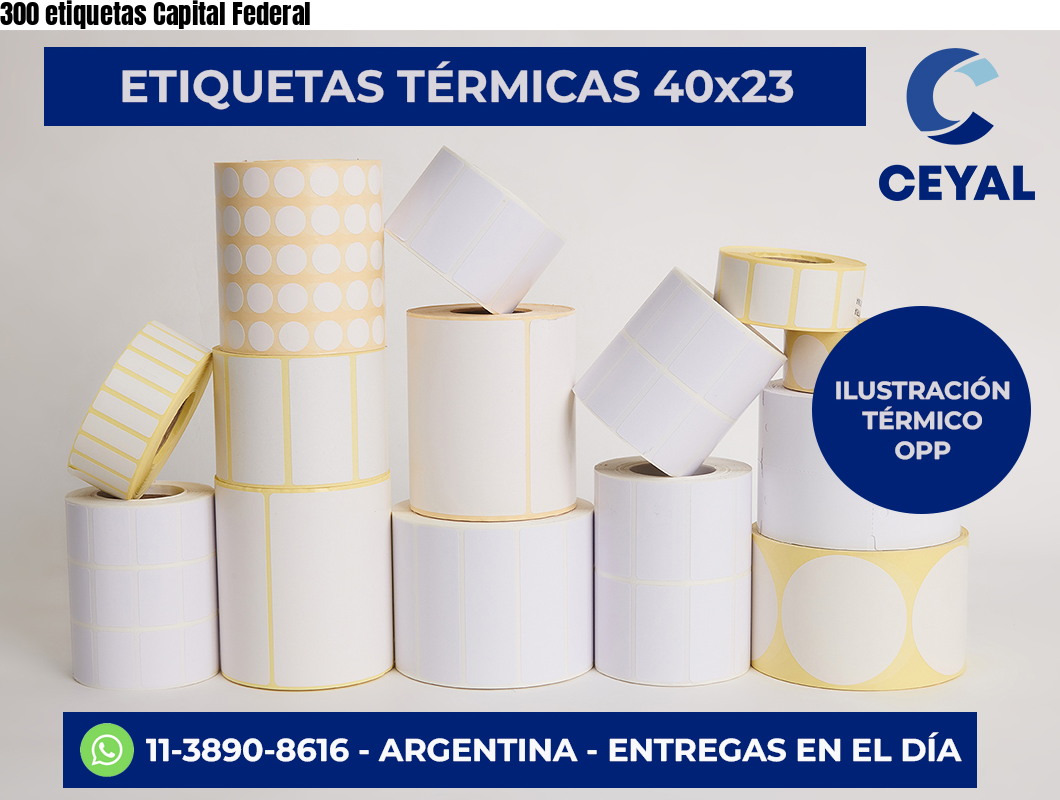 300 etiquetas Capital Federal