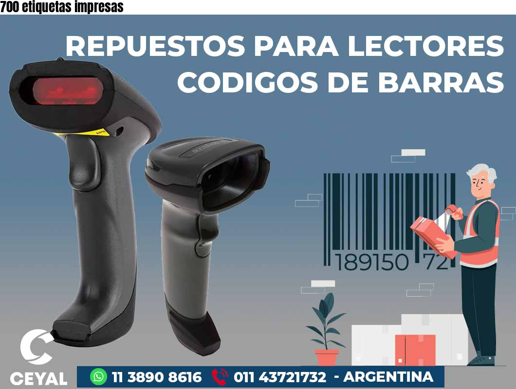 700 etiquetas impresas