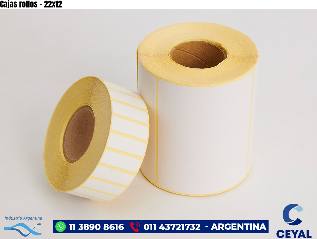 Cajas rollos - 22x12