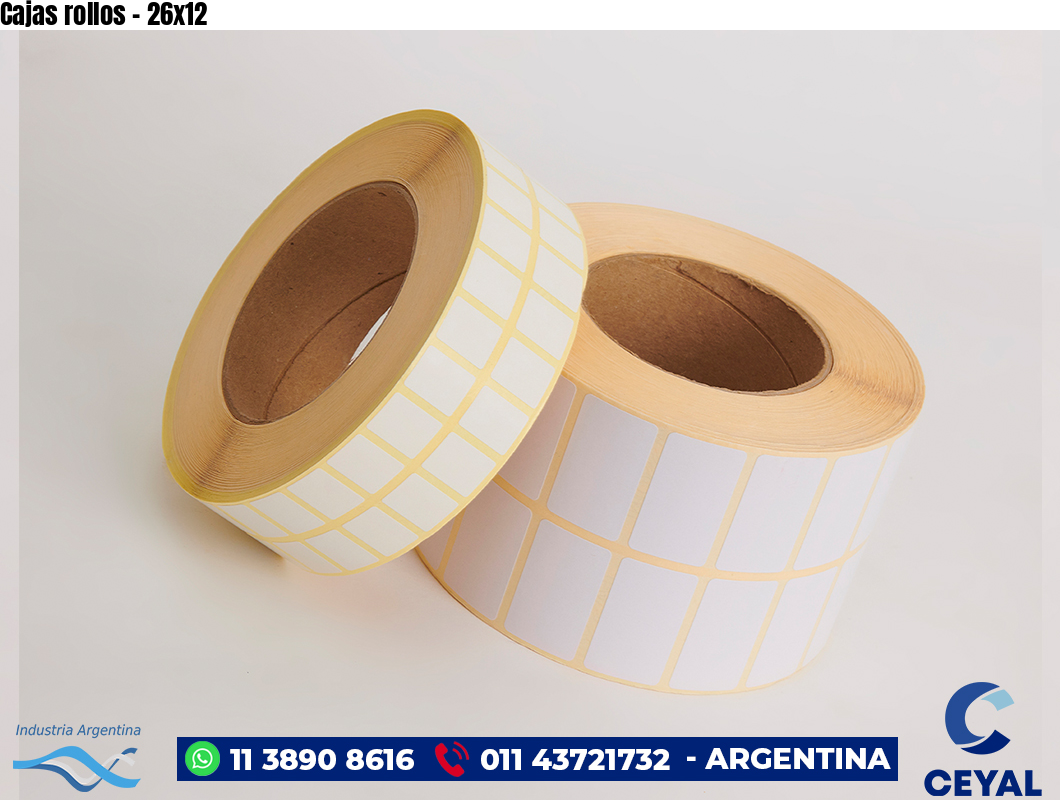 Cajas rollos - 26x12