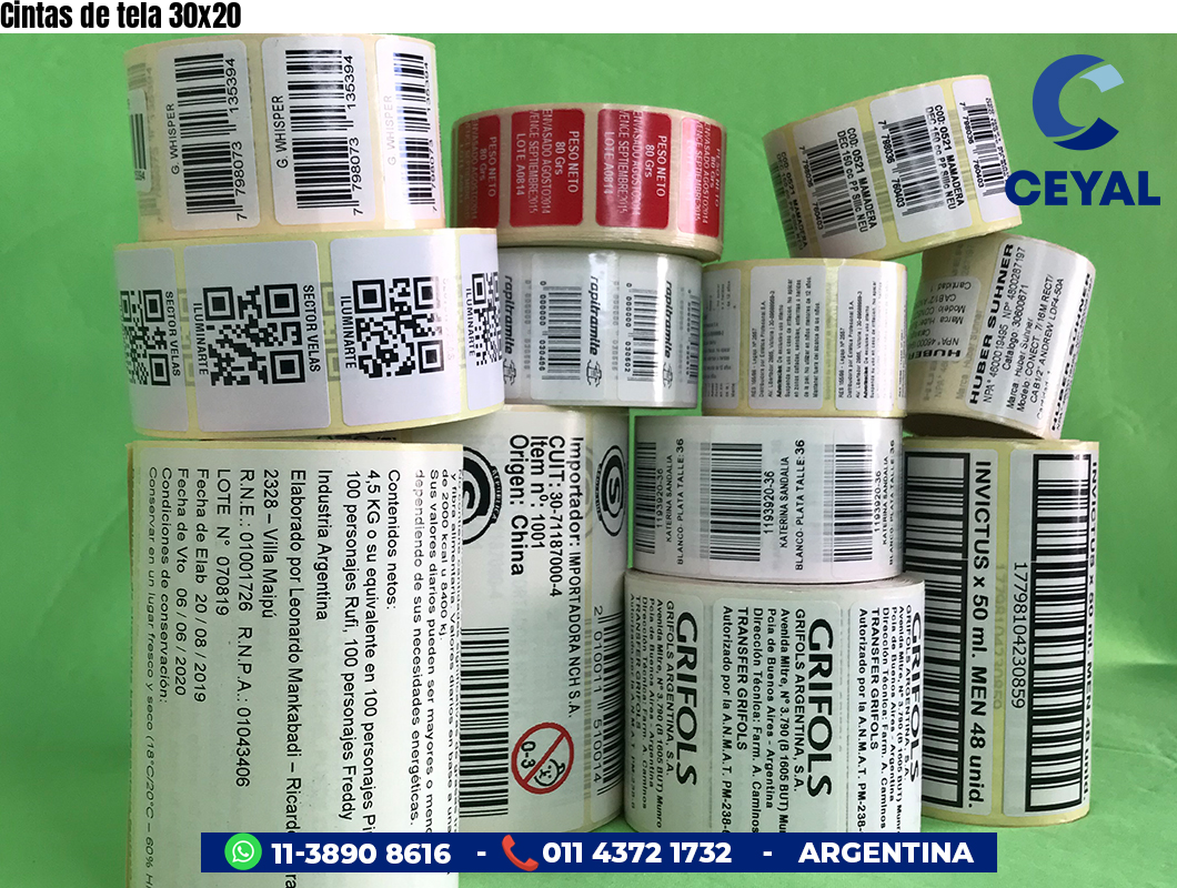 Cintas de tela 30x20
