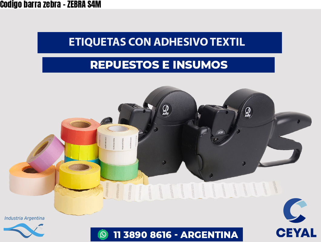 Codigo barra zebra - ZEBRA S4M
