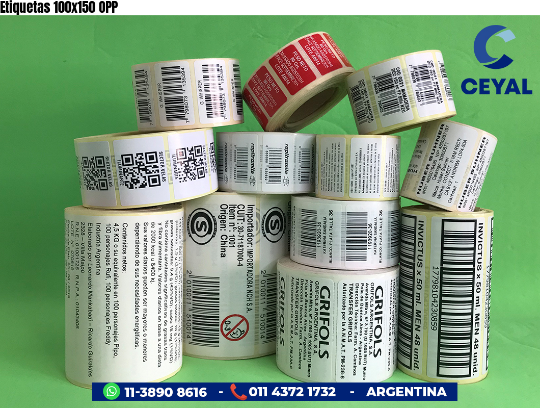 Etiquetas 100x150 OPP