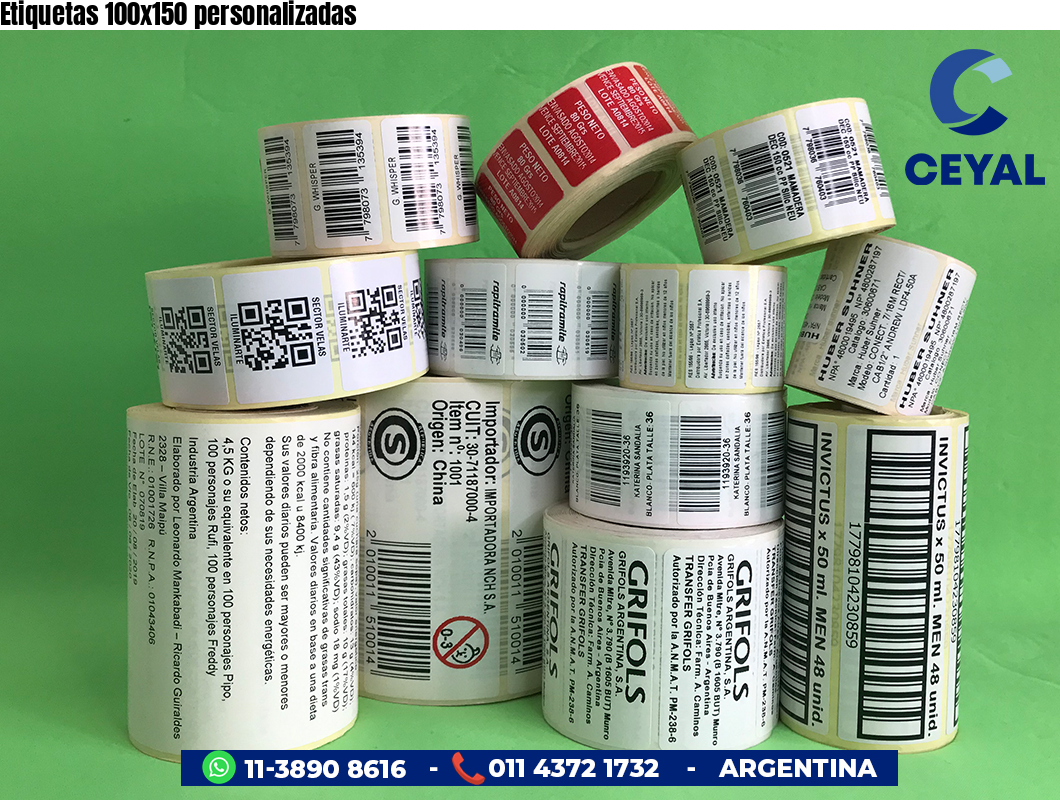 Etiquetas 100x150 personalizadas