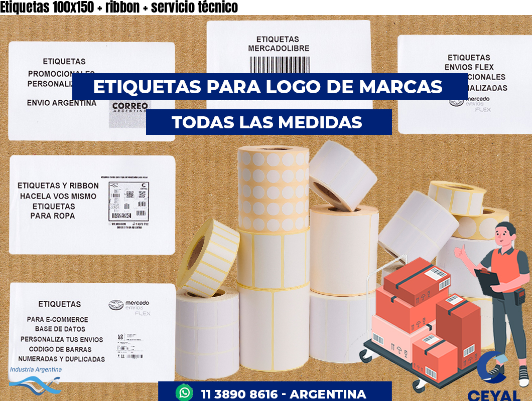 Etiquetas 100x150 ribbon servicio técnico