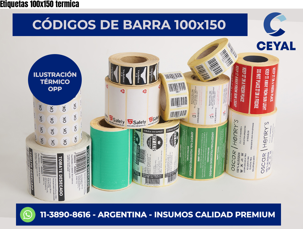 Etiquetas 100×150 termica